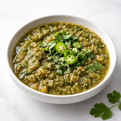 Image of Roasted Tomatillo Serrano Salsa