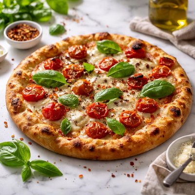 Image of Roasted Tomato and Basil Pizza