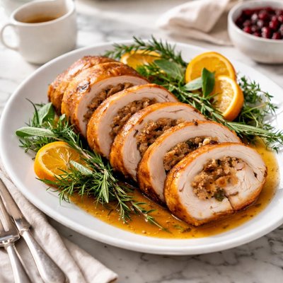 Image of Roasted Turkey Roulade Ina Garten Barefoot Contessa