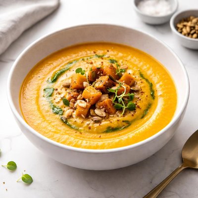 Image of Roasted Two Squash Parsnip Sweet Potato Celery Carrot Soup