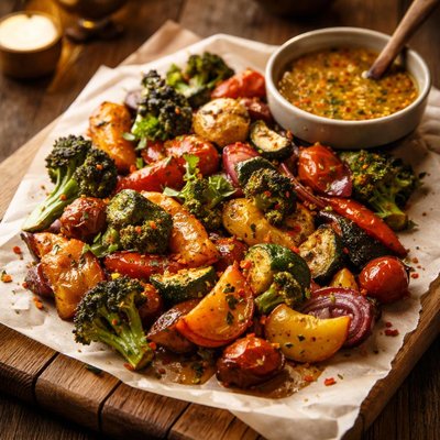 Image of Roasted Veg with Caribbean Dressing