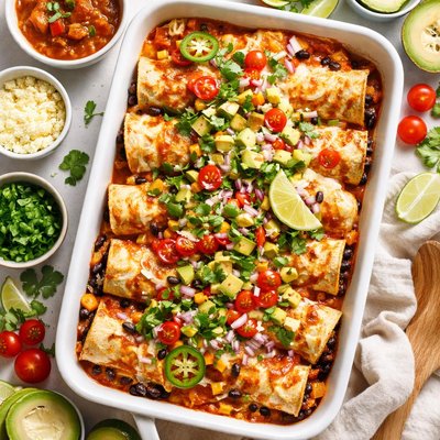 Image of Roasted Vegetable Enchiladas