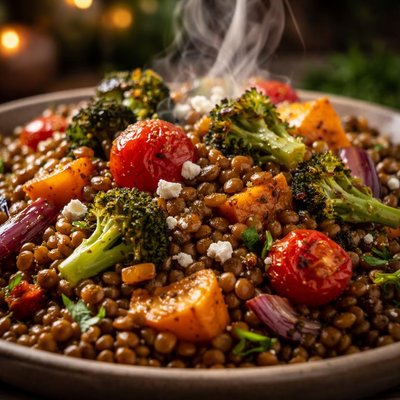 Image of Roasted Vegetable Lentil Salad