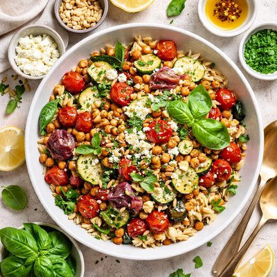 Image of Roasted Vegetable Orzo Salad