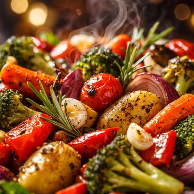 Image of Roasted Vegetable Salad with Garlic and Rosemary