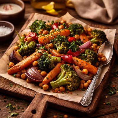 Image of Roasted Vegetables with Chickpeas