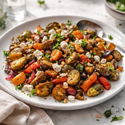 Image of Whole30 Roasted Vegetables with Feta