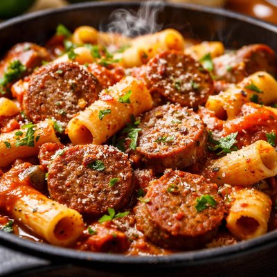 Image of Robust Italian Sausage Pasta Crock Pot
