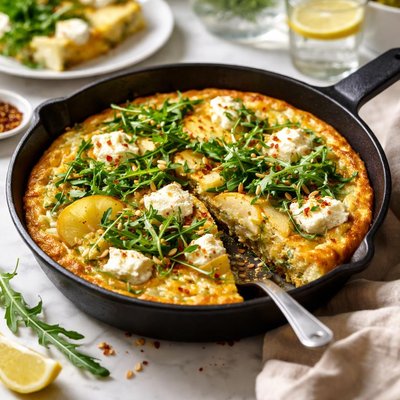 Image of Rocket Ricotta and Potato Frittata