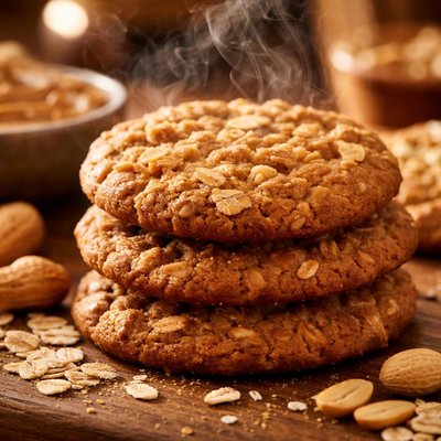 Image of Rolled Oats and Peanut Butter Cookies