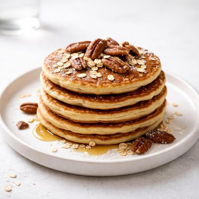 Image of Rolled Oats and Pecan Pancakes