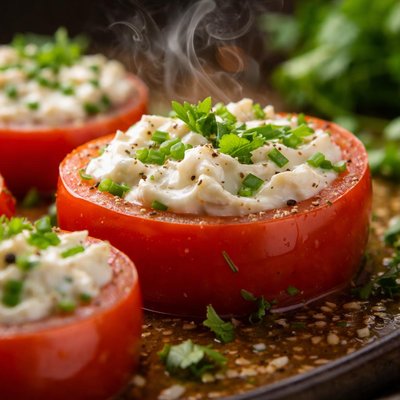 Image of Roma Tomato Rings Stuffed with Cream Cheese