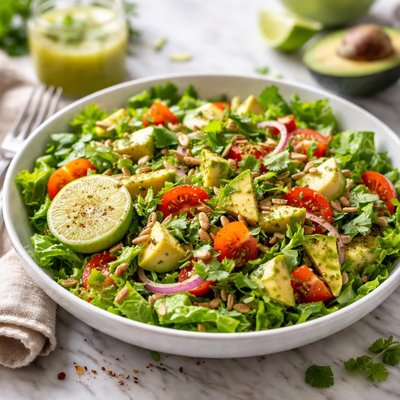 Image of Romaine Avocado Salad with Lime Dressing