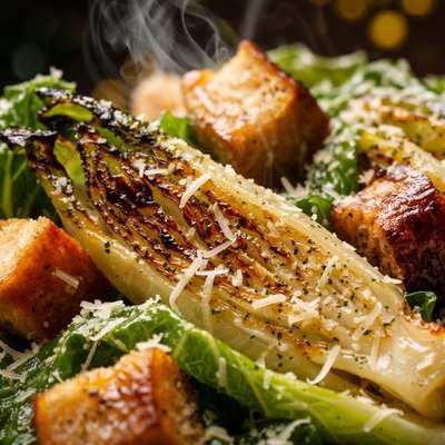 Image of Romaine Hearts with Sourdough Croutons and Parmesan
