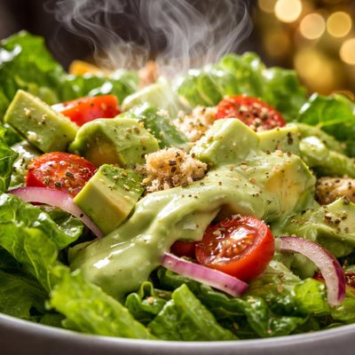 Image of Romaine Salad with Avocado Dressing