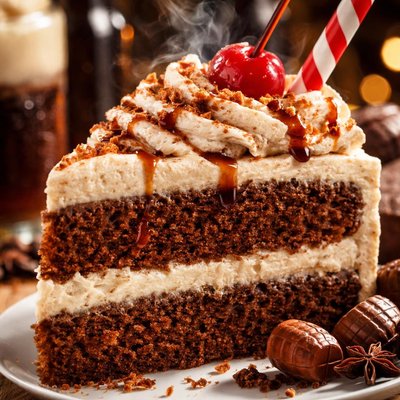 Image of Root Beer Float Cake W Root Beer Spiced Whipped Cream Frosting