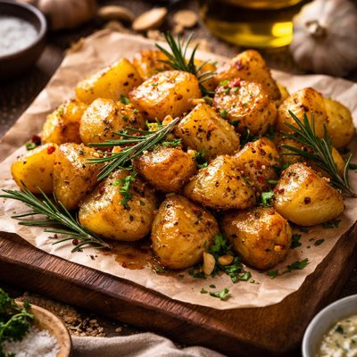 Image of Rosemary and Herb Fried Potatoes in Olive Oil