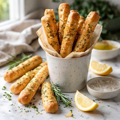 Image of Rosemary and Lemon Breadsticks