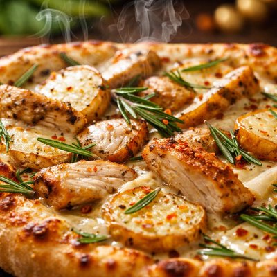 Image of Rosemary Chicken and Potato Pizza