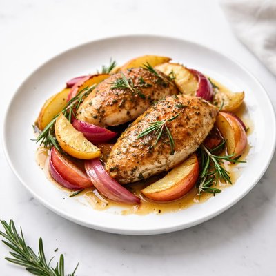 Image of Rosemary Chicken with Apples and Onions