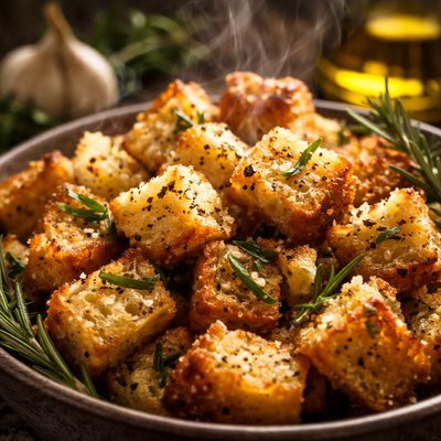Image of Rosemary Garlic Croutons from St Augustine