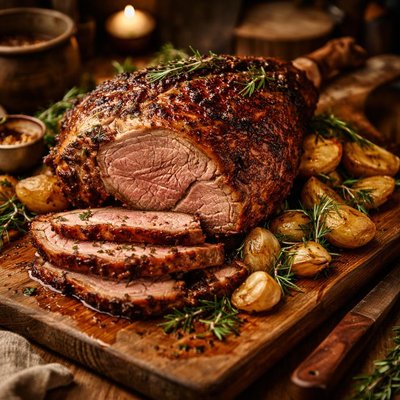 Image of Rosemary Honey Roast Leg of Lamb