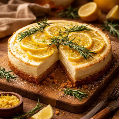 Image of Rosemary Lemon Cheesecake
