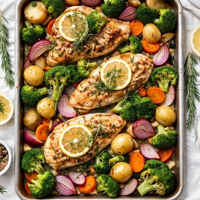 Image of Rosemary Lemon Chicken Veggies