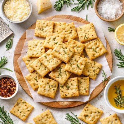 Image of Rosemary Parmesan Cheese Refrigerator Crackers