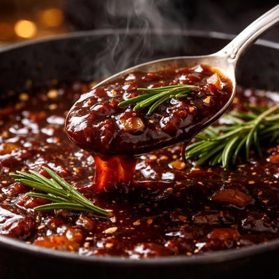 Image of Rosemary Red Wine Sauce for Steak