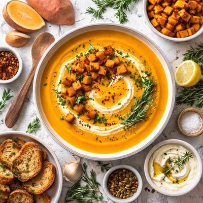 Image of Rosemary Sweet Potato Soup