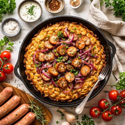 Image of Rosti with Sausage and Onion
