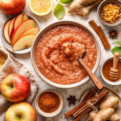 Image of Rosy Cinnamon Ginger Applesauce