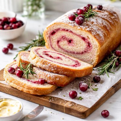 Image of Rosy Swirl Cranberry Bread
