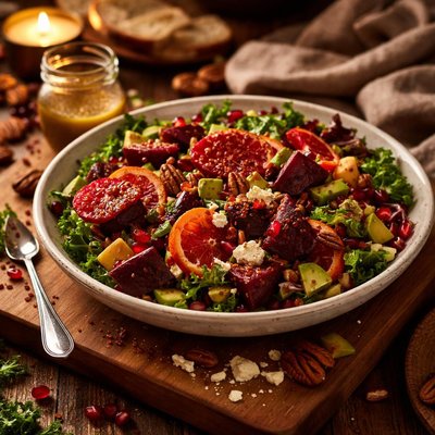 Image of Rosy Winter Salad with Maple Dressing