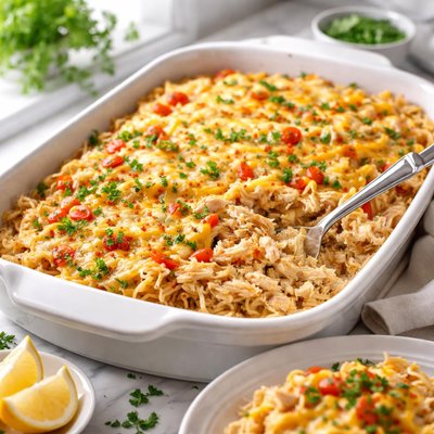 Image of Rotel Chicken and Angel Hair Pasta Casserole