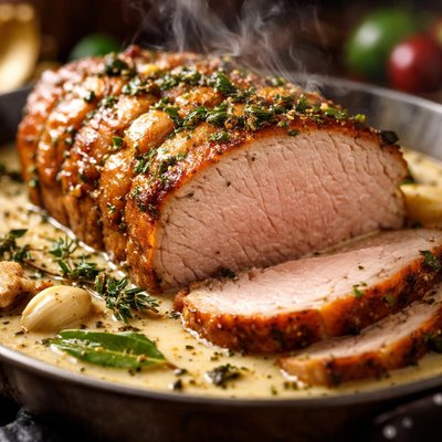 Image of Roti De Porc Au Lait Pork Loin with Whole Milk