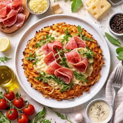 Image of Rsti with Parma Ham and Emmenthal