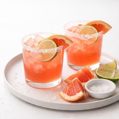 Image of Ruby Grapefruit Margaritas with Sugar Rim