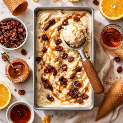 Image of Rum and Raisin Ice Cream with a Twist