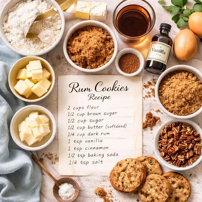 Image of Rum Cookies Recipe