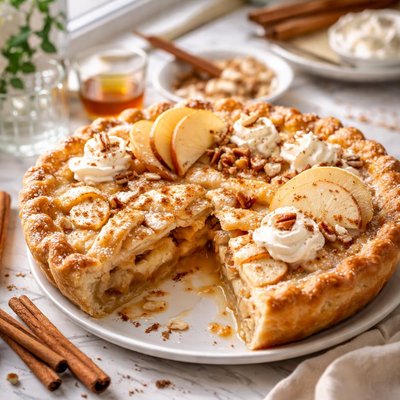 Image of Rum Cream Apple Pie
