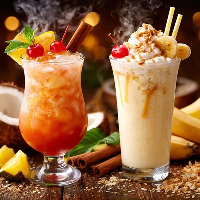 Image of Rum Punch Painkiller and Banana Bender