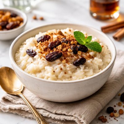 Image of Rum Raisin Rice Pudding