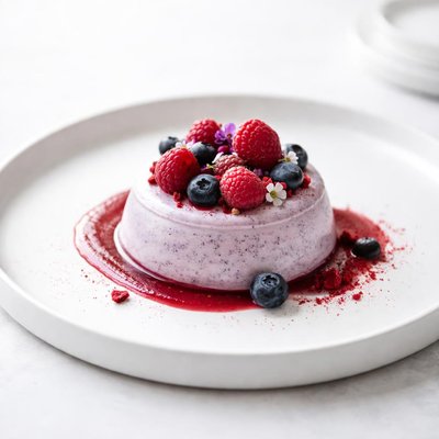 Image of Russian Blueberry and Raspberry Pudding