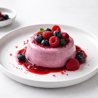 Image of Russian Blueberry Raspberry Pudding