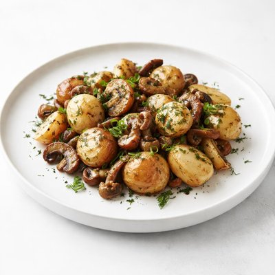 Image of Russian Roasted Potatoes with Mushrooms