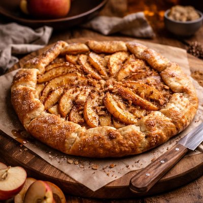 Image of Rustic Apple Tart with Rich Cream Cheese Crust