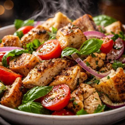 Image of Rustic Chicken Bread Salad