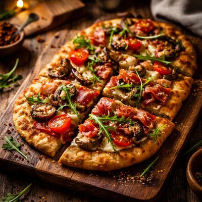 Image of Rustic Country Flatbread with Added Goodies